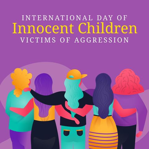 international day: innocent children victims of aggression - Download Free Stock Templates Pikwizard.com