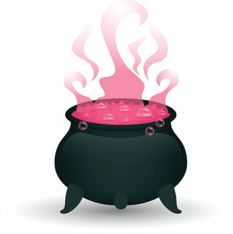 boiling pot with pink liquid on transparent background - Download Free Stock Videos Pikwizard.com
