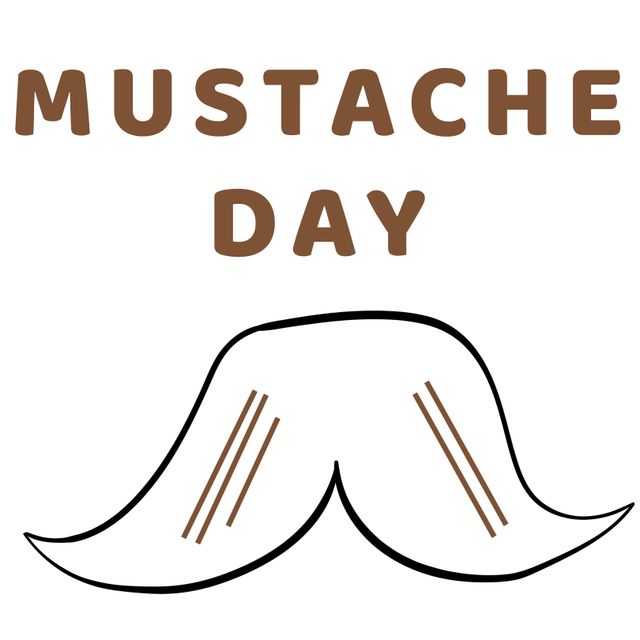 Mustache Day Celebration Symbol for Promotions - Download Free Stock Templates Pikwizard.com