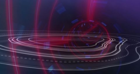 Futuristic Digital Tunnel with Dynamic Lines - Download Free Stock Images Pikwizard.com