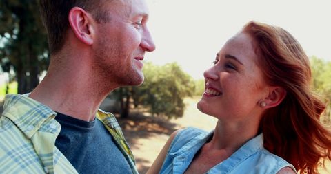 Happy Couple Enjoying Moment in Nature - Download Free Stock Images Pikwizard.com