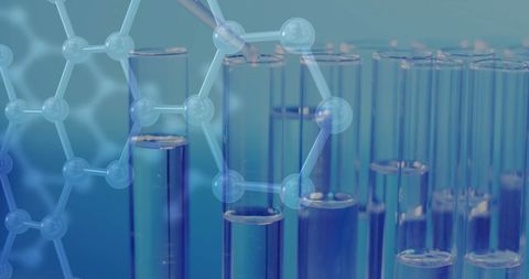 digital chemistry structures with test tubes - Download Free Stock Images Pikwizard.com