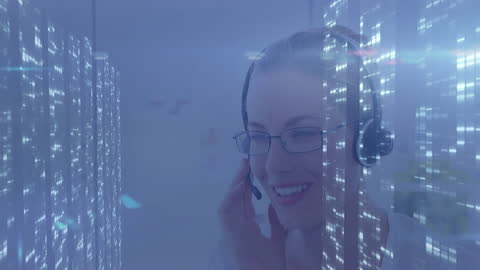 Customer Support Representative with Digital Interface