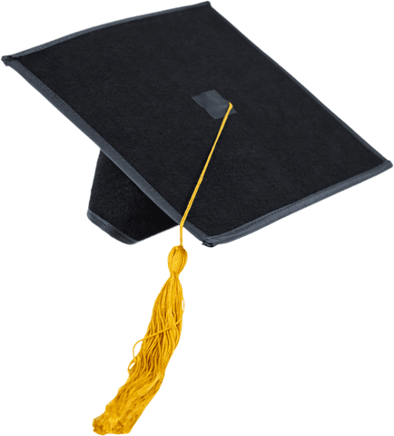 Transparent Black Graduation Hat with Yellow Tassel, Education Theme - Download Free Stock Videos Pikwizard.com