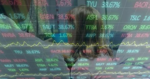 Caregiver watching child in clinic with financial data overlay representing healthcare costs