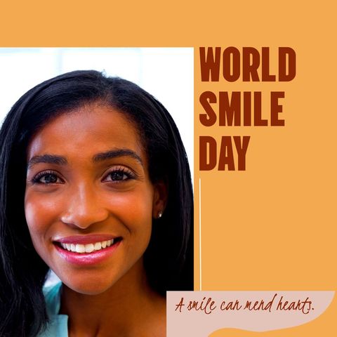 World smile day celebration with diverse woman smiling brightly