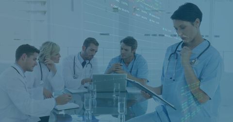 Medical Team Analyzing Data for Healthcare Innovations