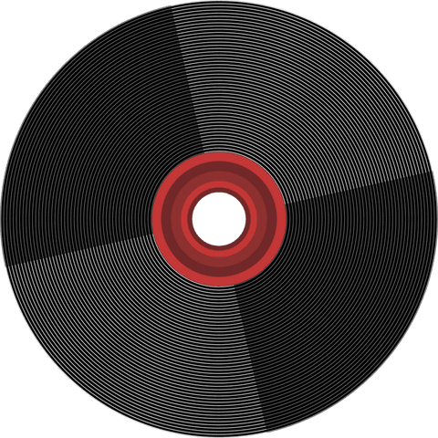 transparent vintage vinyl record with red label design - Download Free Stock Videos Pikwizard.com