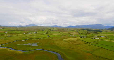 transparent idyllic rural irish countryside with lush green fields - Download Free Stock Videos Pikwizard.com