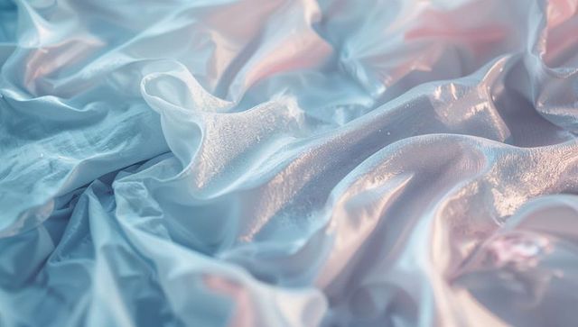 Luxurious Satin Fabric with Metallic Sheen and Soft Folds