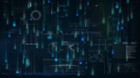 Futuristic Binary Code Digital Network Animation