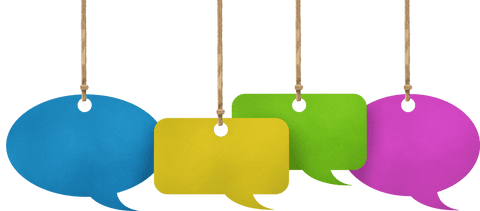 Colorful Transparent Speech Bubbles Hanging on Strings - Download Free Stock Videos Pikwizard.com
