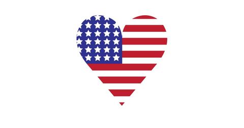 American Flag Heart Over White Background - Download Free Stock Images Pikwizard.com