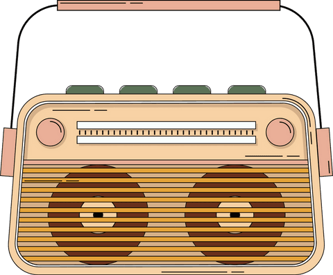 retro boombox with dual speakers on transparent background - Download Free Stock Videos Pikwizard.com