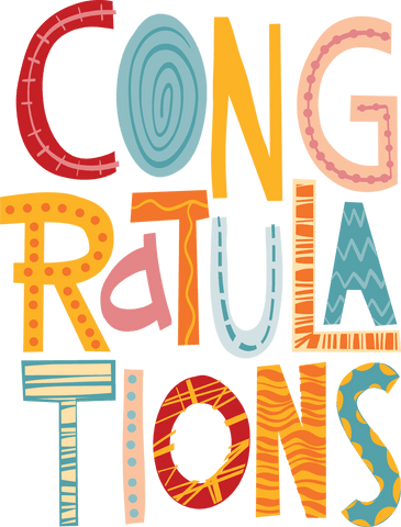 Colorful Congratulations Typography on Transparent Background - Download Free Stock Videos Pikwizard.com
