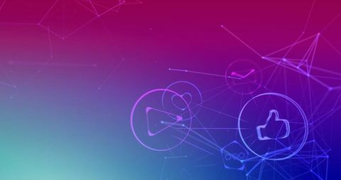 Digital Icons with Networking Symbolism on Gradient Background - Download Free Stock Images Pikwizard.com