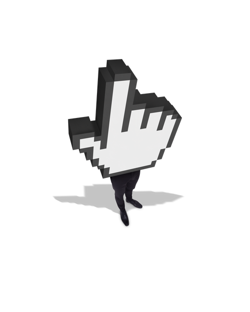 Pixelated Hand UI Icon with Legs on Transparent Background - Download Free Stock Videos Pikwizard.com