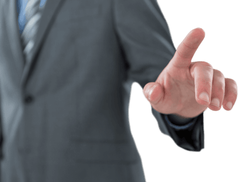 Transparent Businessman Gesturing With Hand in Focus - Download Free Stock Videos Pikwizard.com