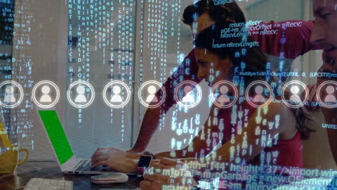 Business Team Analyzing Digital Data and Processing Information