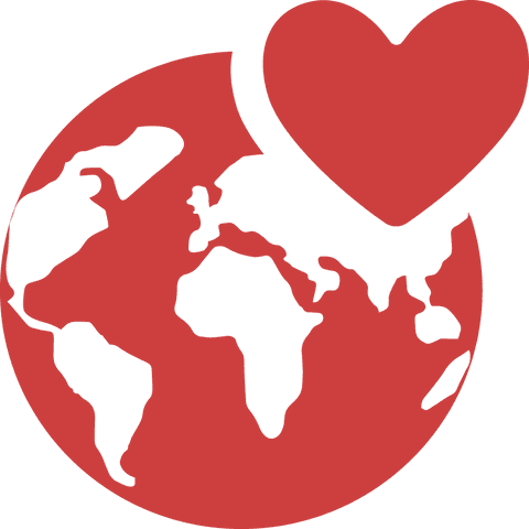red globe and heart symbol on transparent background - Download Free Stock Videos Pikwizard.com