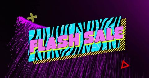 Vibrant Digital Promotion for Flash Sale with Futuristic Design