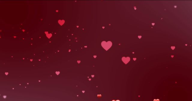 Floating Red Hearts Against Romantic Red Background - Download Free Stock Images Pikwizard.com