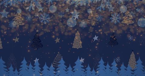 Magical Winter Wonderland with Falling Snow