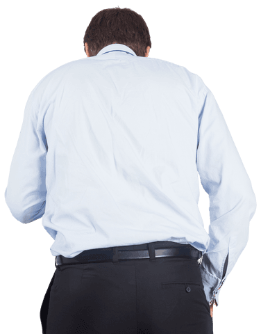 back view of businessman in blue shirt on transparent background - Download Free Stock Videos Pikwizard.com