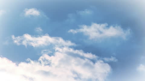 Animation of Abstract Purple Shapes Against Sky Background