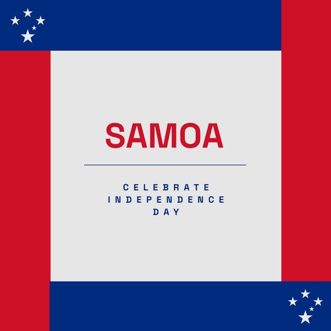 Samoa Independence Day Celebration Design with Patriotic Colors - Download Free Stock Templates Pikwizard.com