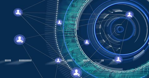 Futuristic Network Analysis with Digital Connections - Download Free Stock Images Pikwizard.com