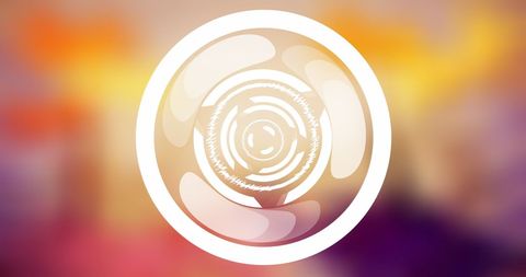 Abstract Rotating Circular Scanner on Vibrant Background