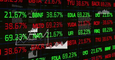 Dynamic Stock Market Display with Holographic Analytics - Download Free Stock Images Pikwizard.com