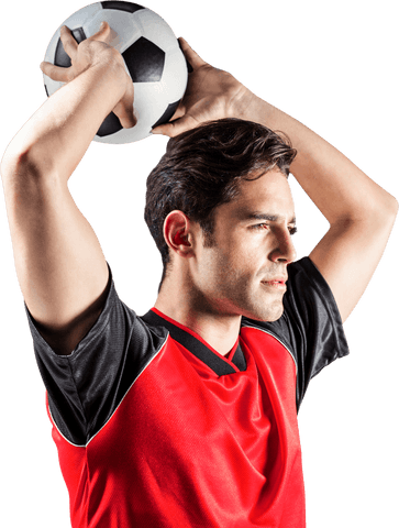 confident male athlete throwing soccer ball transparent background - Download Free Stock Videos Pikwizard.com