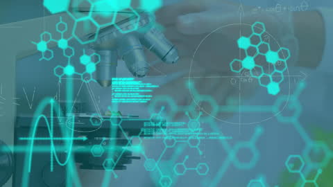 Digital Interface with Chemical Formulas and Laboratory Setting