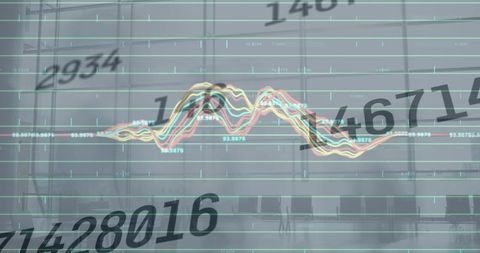 Financial Data Analysis Concept with Graphs and Numbers Overlay