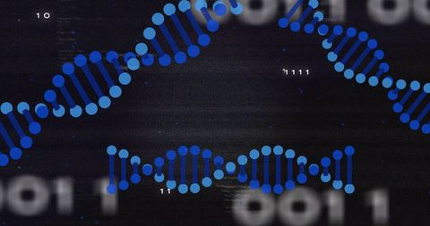 Genomics Data Science Binary Code and DNA Strands - Download Free Stock Images Pikwizard.com