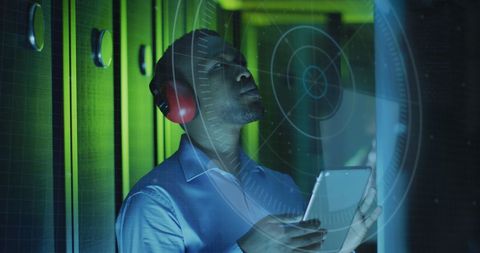 IT Engineer Monitoring Data Processing Technology - Download Free Stock Images Pikwizard.com