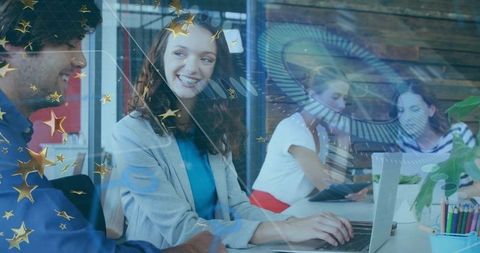 Contemporary Coworking Atmosphere for Innovative Team Collaboration