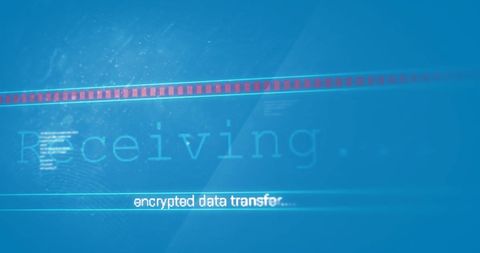 Encrypted Data Transfer on Digital Blue Screen - Download Free Stock Images Pikwizard.com