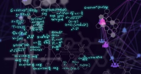 Scientific Data Processing with Formulas on Network - Download Free Stock Images Pikwizard.com