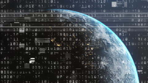Digital Data Streams Surrounding Earth in Cyberspace Environment