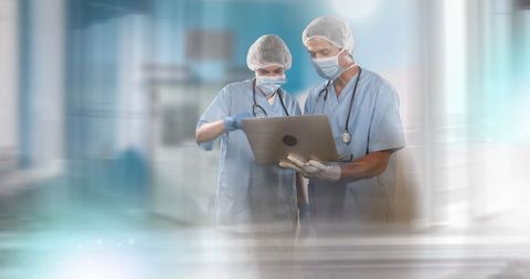 Healthcare Professionals Using Technology in Hospital Setting