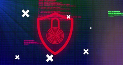Conceptual Digital Security with Lock Icon and Binary Code - Download Free Stock Images Pikwizard.com