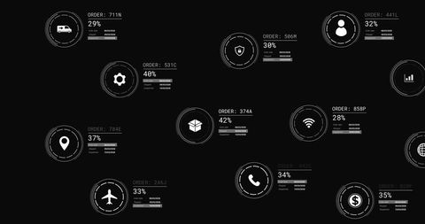 Data Processing Icons in Digital Interface - Download Free Stock Images Pikwizard.com