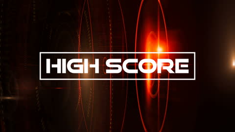 High Score Animation with Futuristic Orange Waves