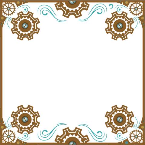 Steampunk Ornamental Frame with Gears on Transparent Background - Download Free Stock Videos Pikwizard.com