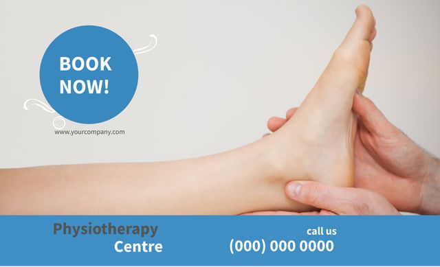 Podiatry Foot Therapy Booking Advertisement with Contact Details - Download Free Stock Templates Pikwizard.com