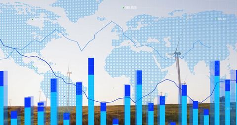 Global Data Analytics with Wind Energy Visualization - Download Free Stock Images Pikwizard.com