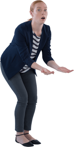 woman pretending to hold invisible object on transparent background - Download Free Stock Videos Pikwizard.com